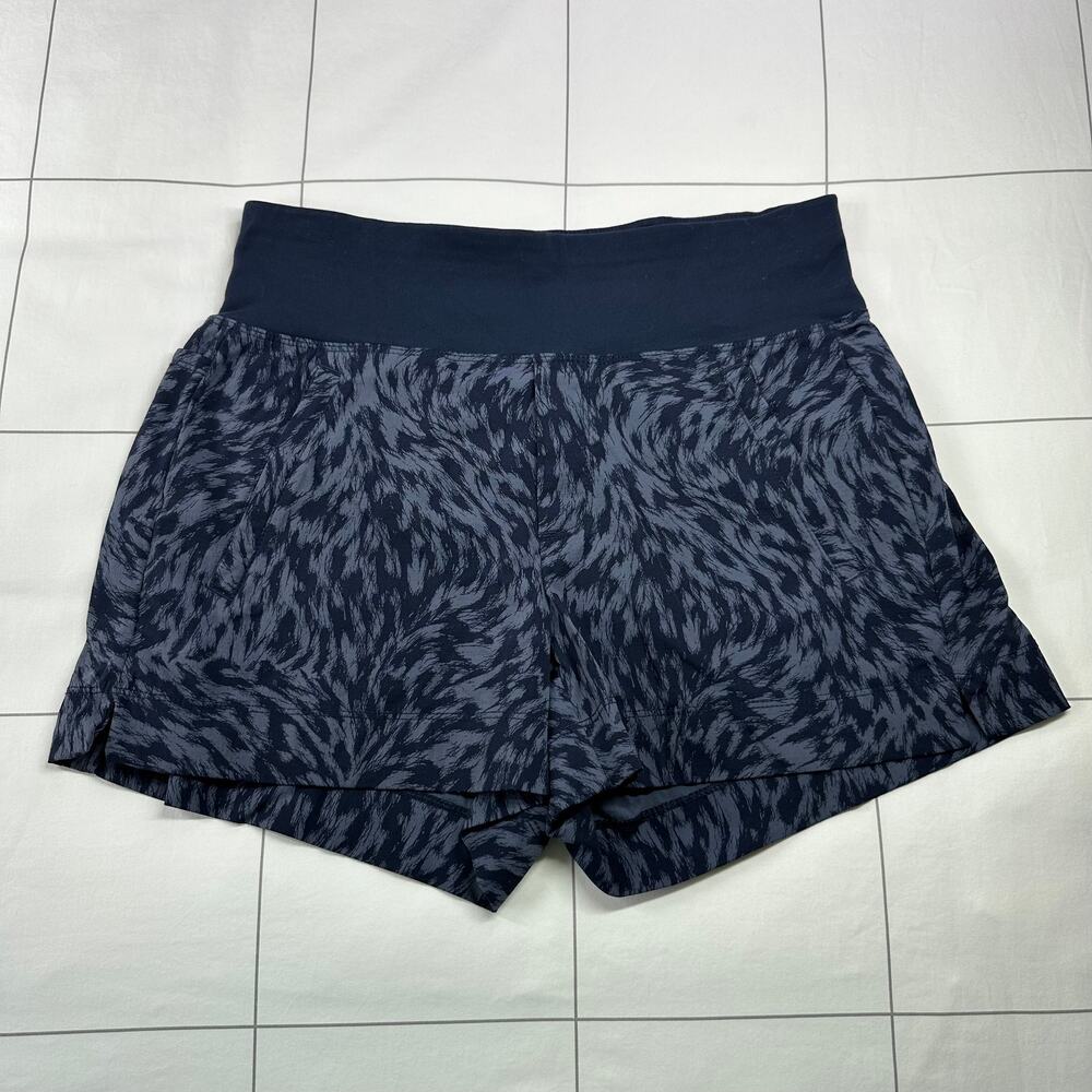 Athleta Shorts Womens 2 Blue Trekkie North Printed Athletic Casual Nylon Travel